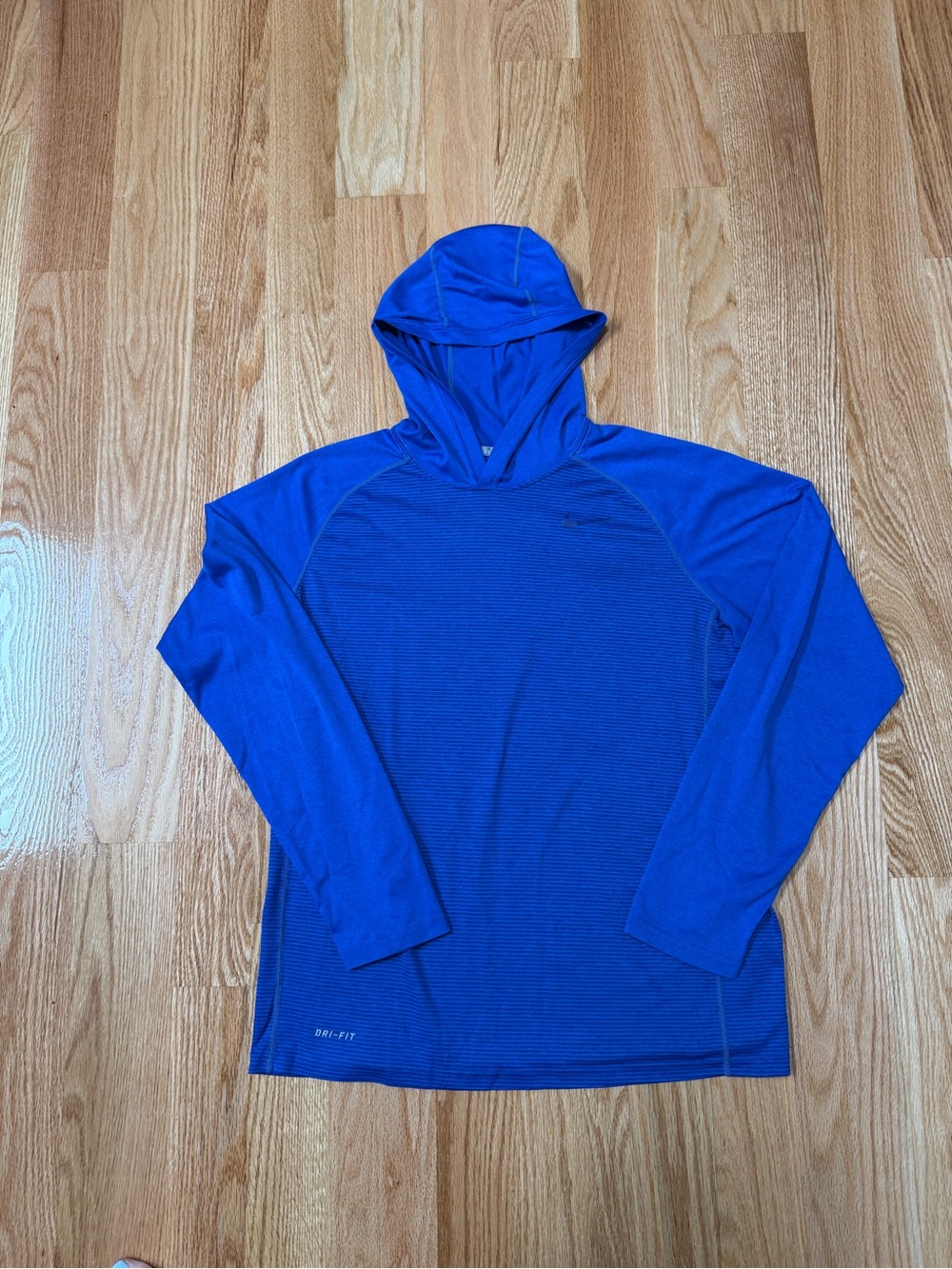 Nike Dry Fit Sweatshirt Hoodie Men’s Size Medium Blue Navy Striped